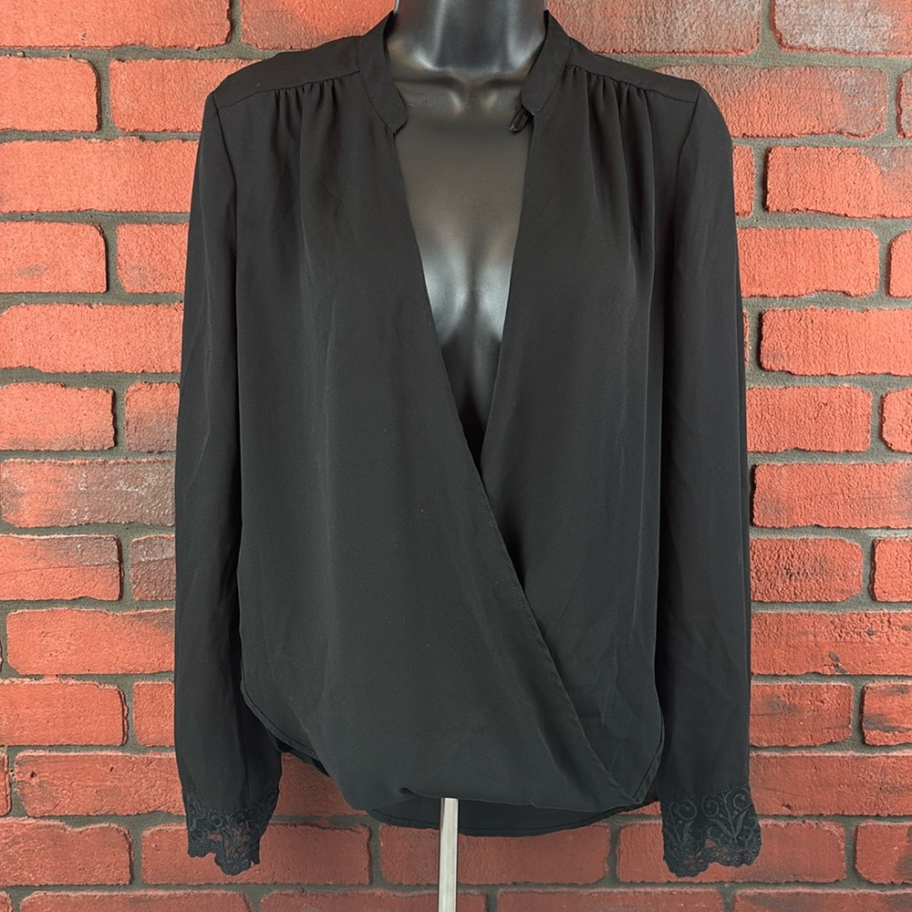 Jealous‎ Tomato Blouse Womans Extra Small Sheer Crossover